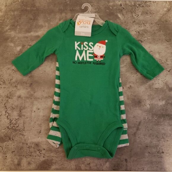 Carters Christmas Kiss Me No Mistletoe required 3M - Picture 1 of 3